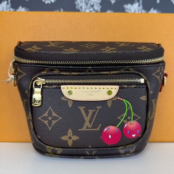 LOUIS VUITTON MURAKAMI Mini Bumbag NWT Bum Bag M13449 2025 Cherry Cerises Box - Picture 3 of 13